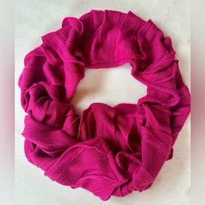 Echo warm weather ruffle scarf | Echo magenta scarf | pink scarf | Ruffle scarf